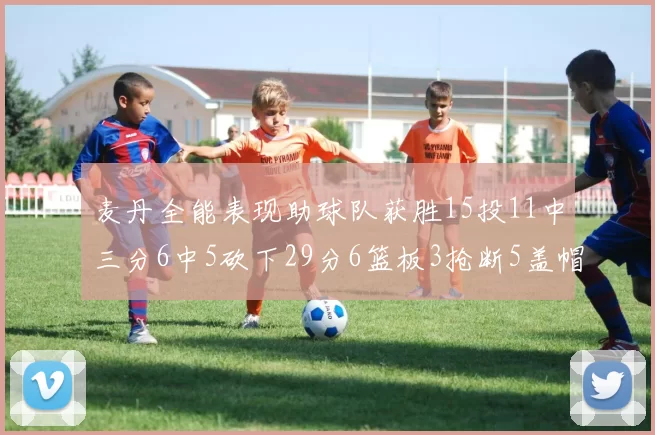 麦丹全能表现助球队获胜15投11中三分6中5砍下29分6篮板3抢断5盖帽